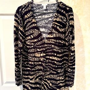 Cabi animal print sweater